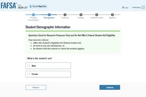 FAFSA guide student demographics