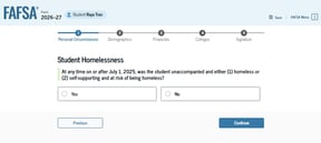 FAFSA guide student other circumstances