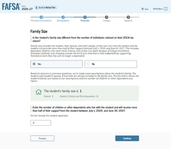 FAFSA guide family size