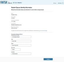 FAFSA guide student spouse identification